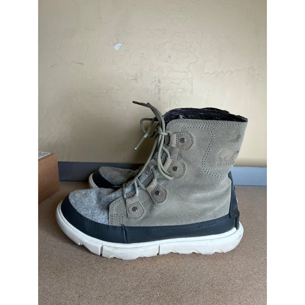 Sorel Kinetic Impact NXT Waterproof Suede Felt Winter Boots Grey NL4461-365 8.5